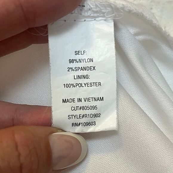 VTG Rabbit Rabbit Rabbit Designs White Dress Women's 14 Lace Elastic Waist - Picture 5 of 9